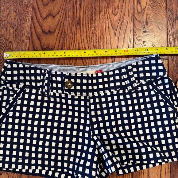 NWT New Red Camel Juniors 5 Navy White Geometric Shorts Double Button Closure - Picture 4 of 11